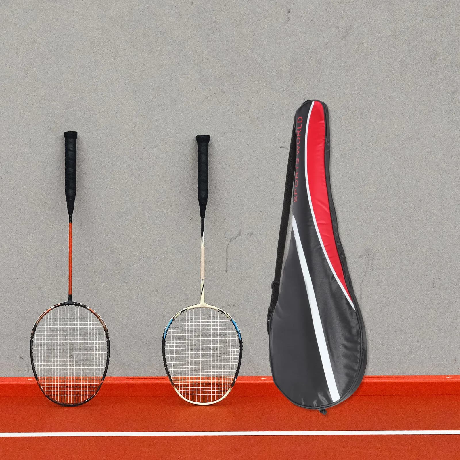 Badminton Racket Bag Portable Oxford Cloth Wear-Resistant Single-Shoulder Outdoor Sports Storage Pouch Multi-Function Racket