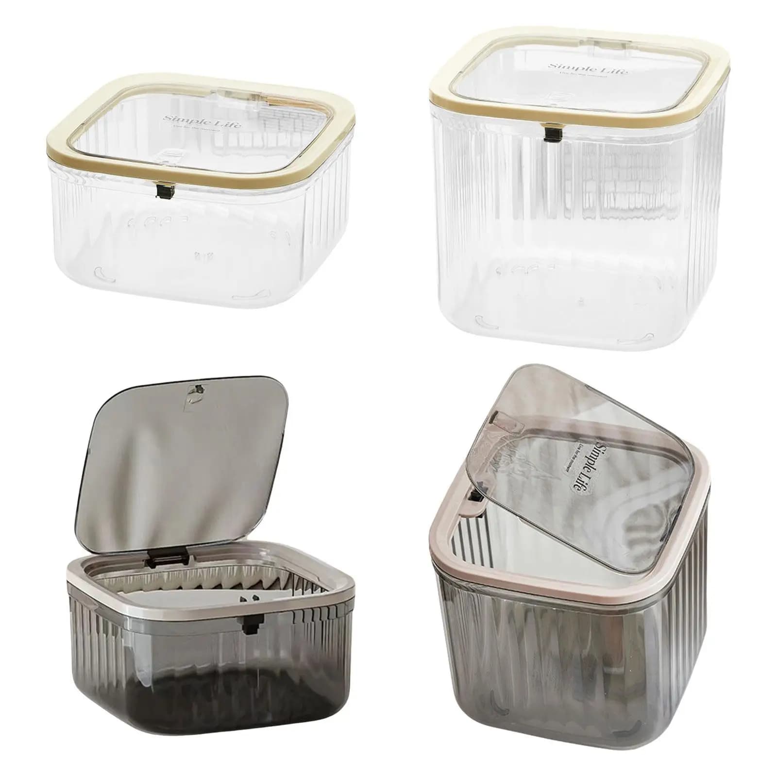 Mini Trash Can for Desk, Small Storage Box, Tabletop Trash Can