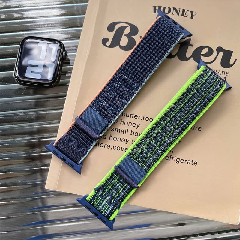 Anello sportivo in nylon per cinturino Apple Watch 45mm 49mm 44mm Bracciale intrecciato iWatch S11 10 9 8 7 6 5 4 3 Ultra 2 3 46mm 41 42mm Cinturini