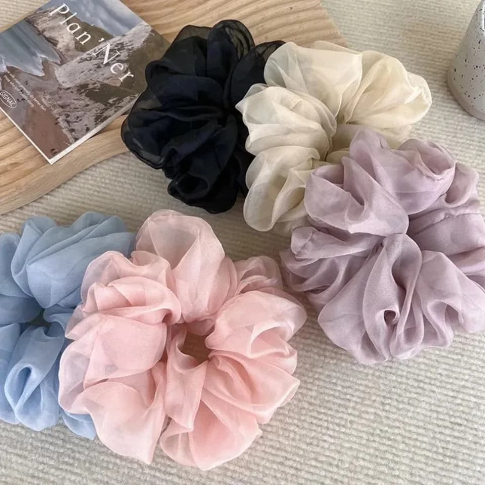 1/5 pezzi tinta unita maglia filato elastici elastici per capelli per donne e ragazze coda di cavallo alta accessorio moda copricapo casual
