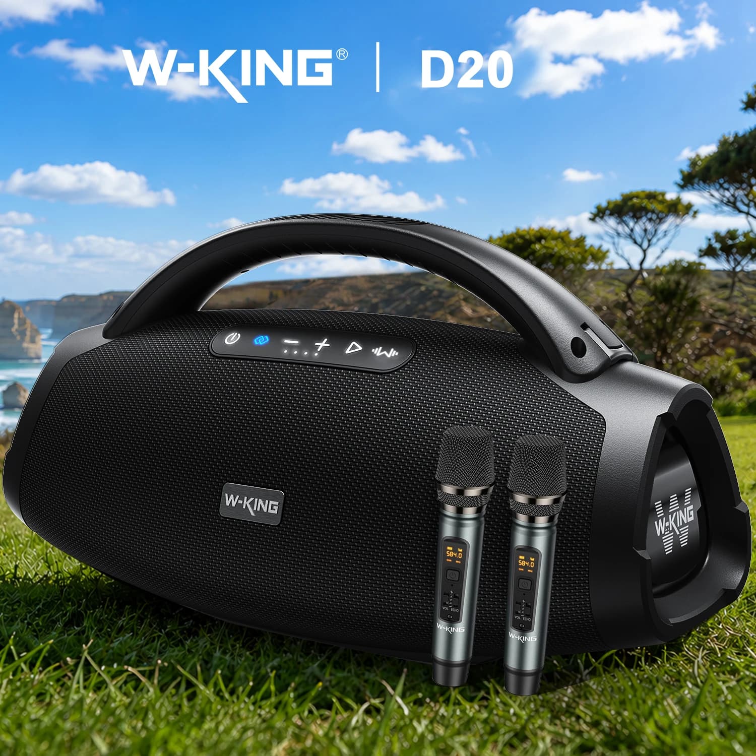 W-KING D20 Bluetooth Speaker 200W RMS 300W Peak Bluetooth 5.4 IP67 Waterproof Deep Bass Portable Party Speaker
