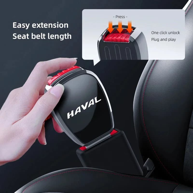 Car Seat Belt Extender Clip Buckle Universal Zinc Alloy Safety Belt Extension Insert Lock Socket for GWM Haval Jolion H6 Big Dog