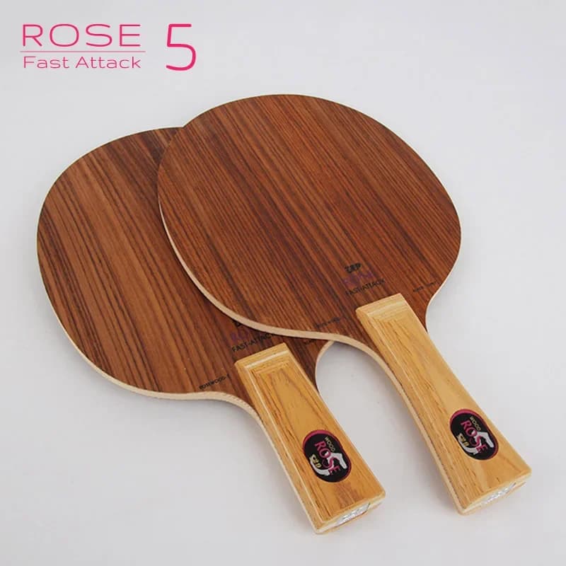 729 Rose 5/7 Lama da ping pong 5/7 strati Legno puro Leggero professionale OFF + Racchetta da ping pong per 40+ Ball Attacco rapido
