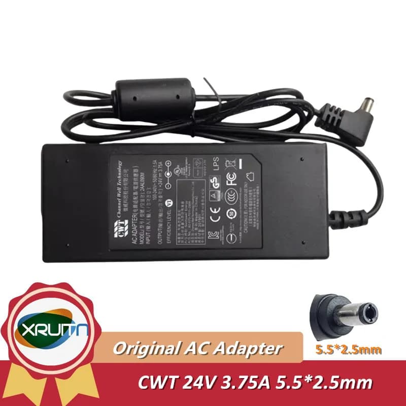Alimentatore caricabatterie adattatore CA originale CWT 2AAL090M 24 V 3,75 A 90 W 5,5 * 2,5 mm originale