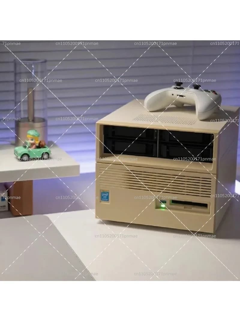 Retro NAS Enclosure 4+2 Drive Bays, SFX PSU Compatible, DIY Network Storage Case for Home Server Build