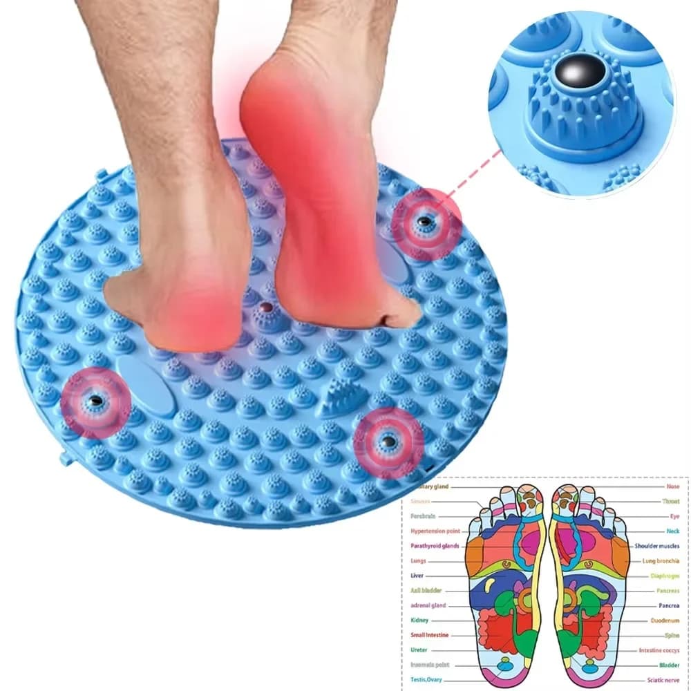 Foot Acupressure Massage Mat with Magnetic Beads, Portable Foot Pressure Board for Yoga Workout and Feet Relax at Home