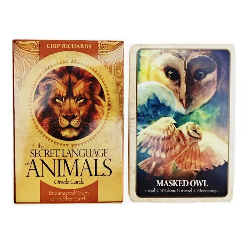 Il linguaggio segreto degli animali Carte Oracle A 46 Tarocchi Visioni inglesi Divinazione Edizione Mazzo Borad Giochi di gioco