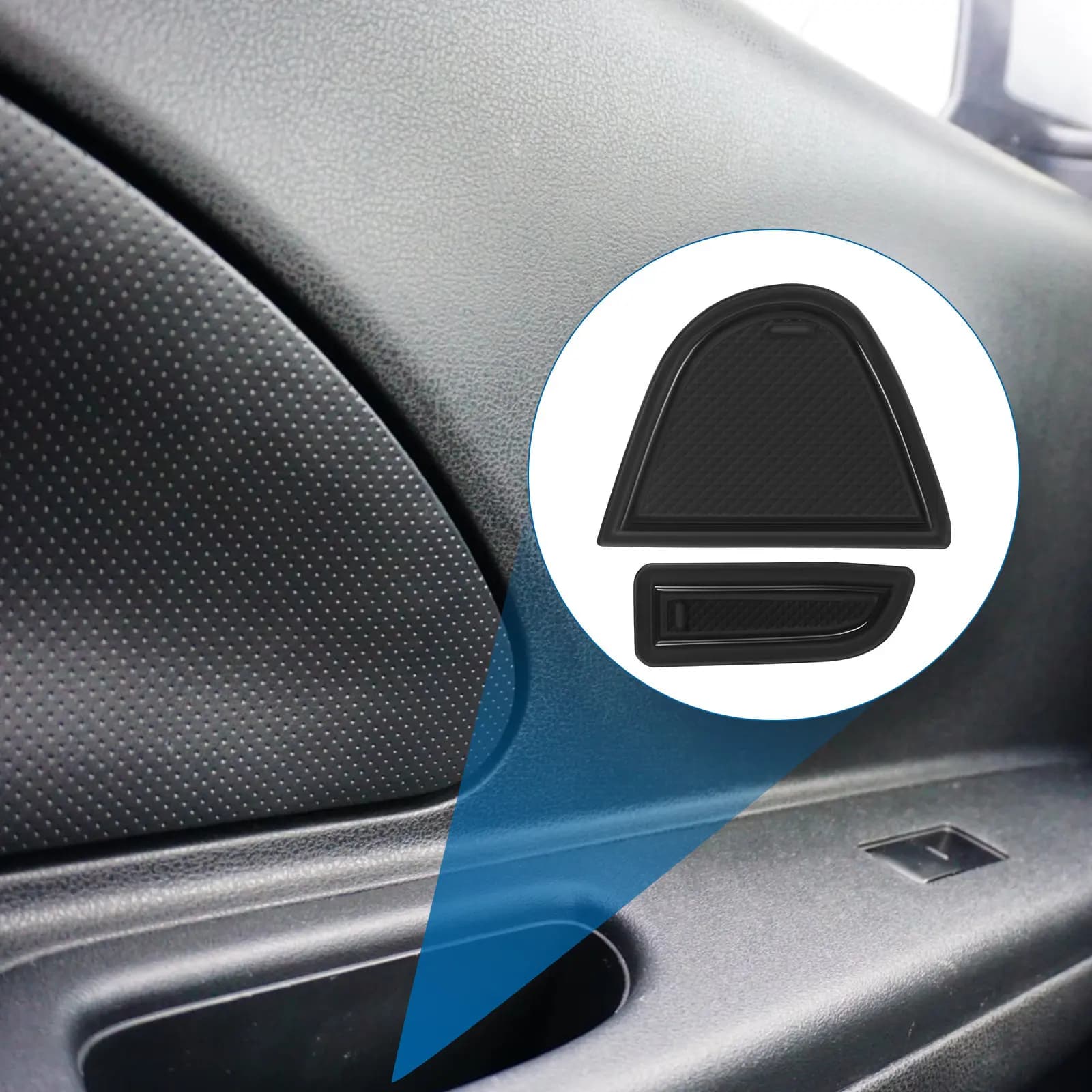1Set Car Door Slot Mat Non Slip Center Console Liner Cup Holder Coaster Car Accessories Compatible 2023 Interior