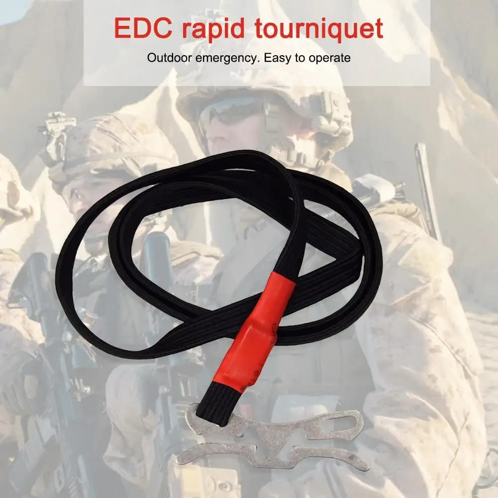 Laccio Emostatico di Emergenza EDC per Esterni, Corda di Primo Soccorso, Strumento per Operazioni con Una Mano, Leggero, per Campeggio ed Escursionismo, Benda di Sicurezza