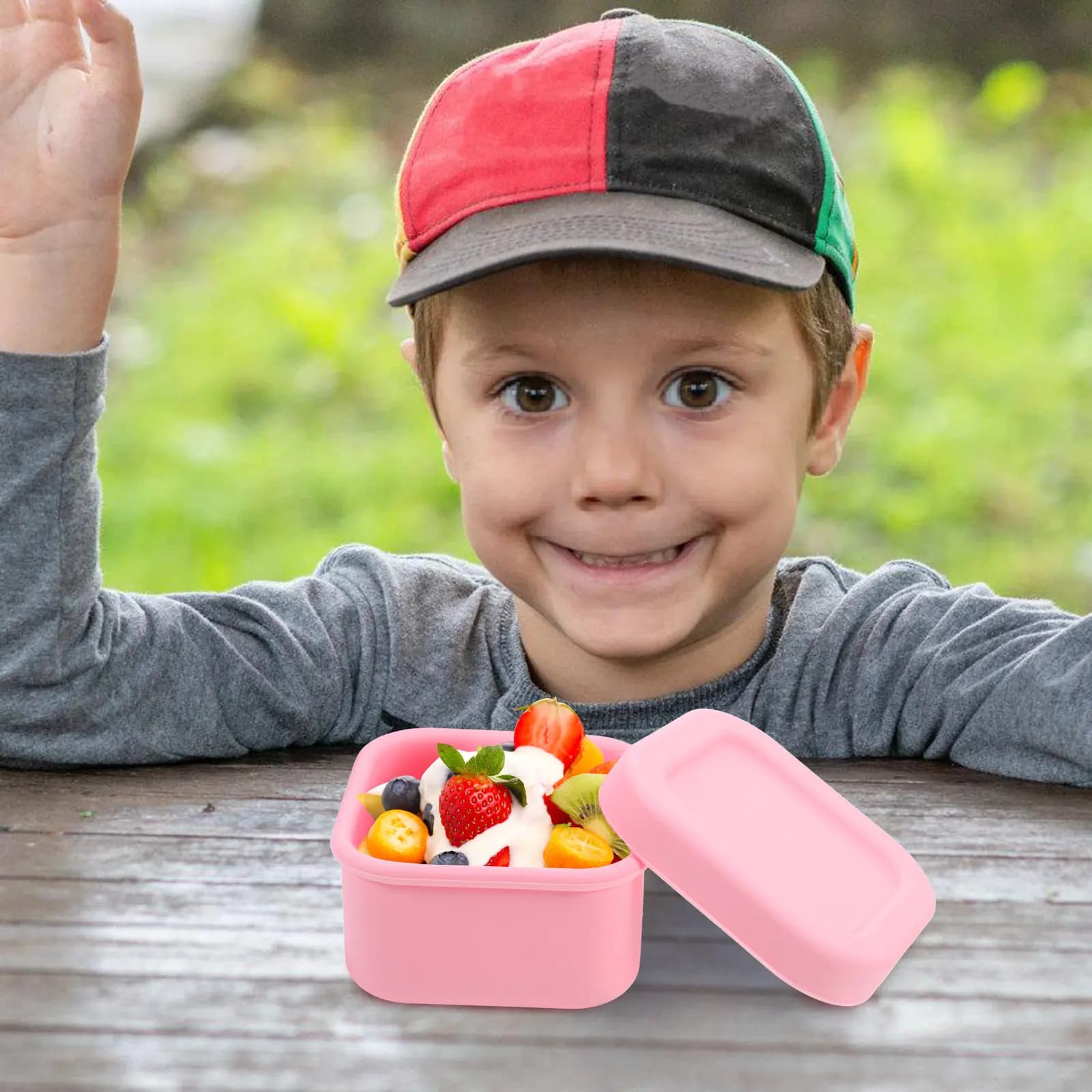 Set di 3 Contenitori Pieghevoli in Silicone, Leggeri e Ermetici, per Conservazione Alimenti, Ideali per Studenti, Preparazione Pasti Portatili, Frigorifero e Frutta
