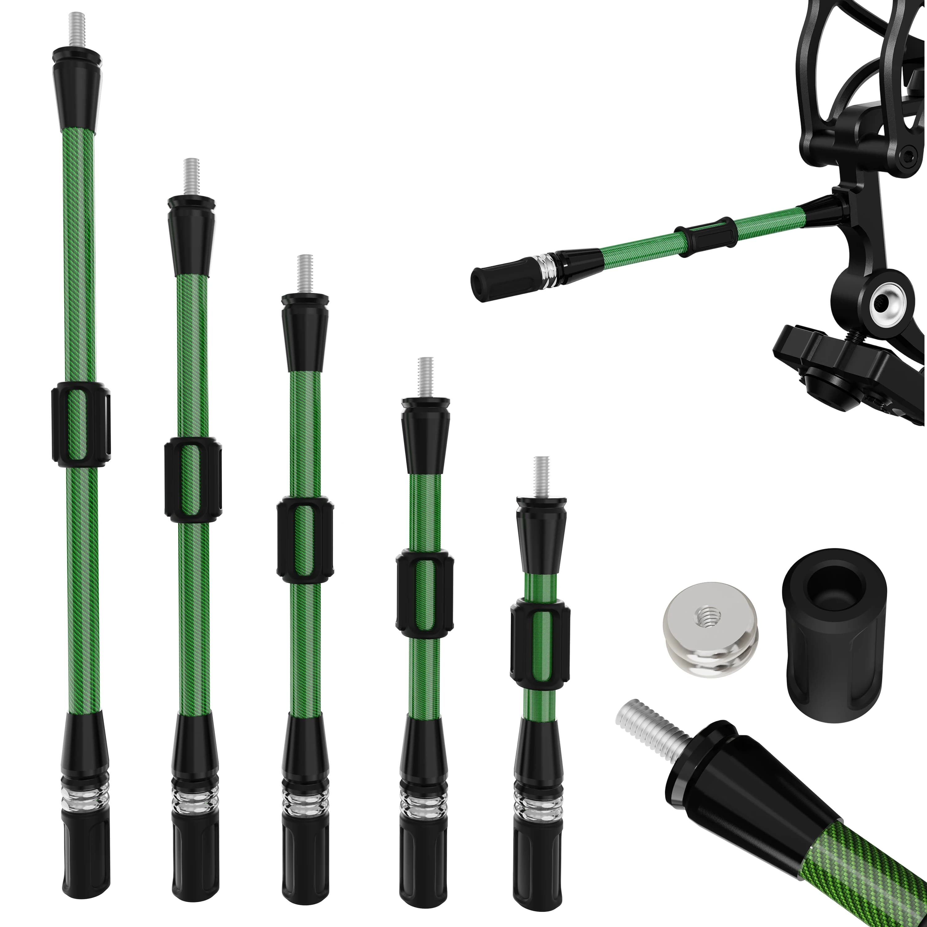 Archery Bow Stabilizer 6/8/10/12/15 Inch Carbon Shock Absorption Compound Bow Shooting Balance Bar Damper Hunting Targeting
