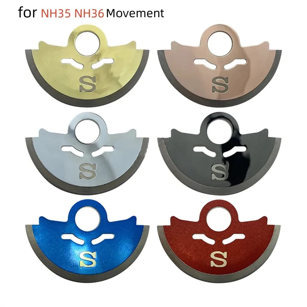 NH35 Automatic Hammer Sheet Patch Sticker rotori di peso oscillanti adatti per parti di modifica del movimento dell'orologio NH35 NH36
