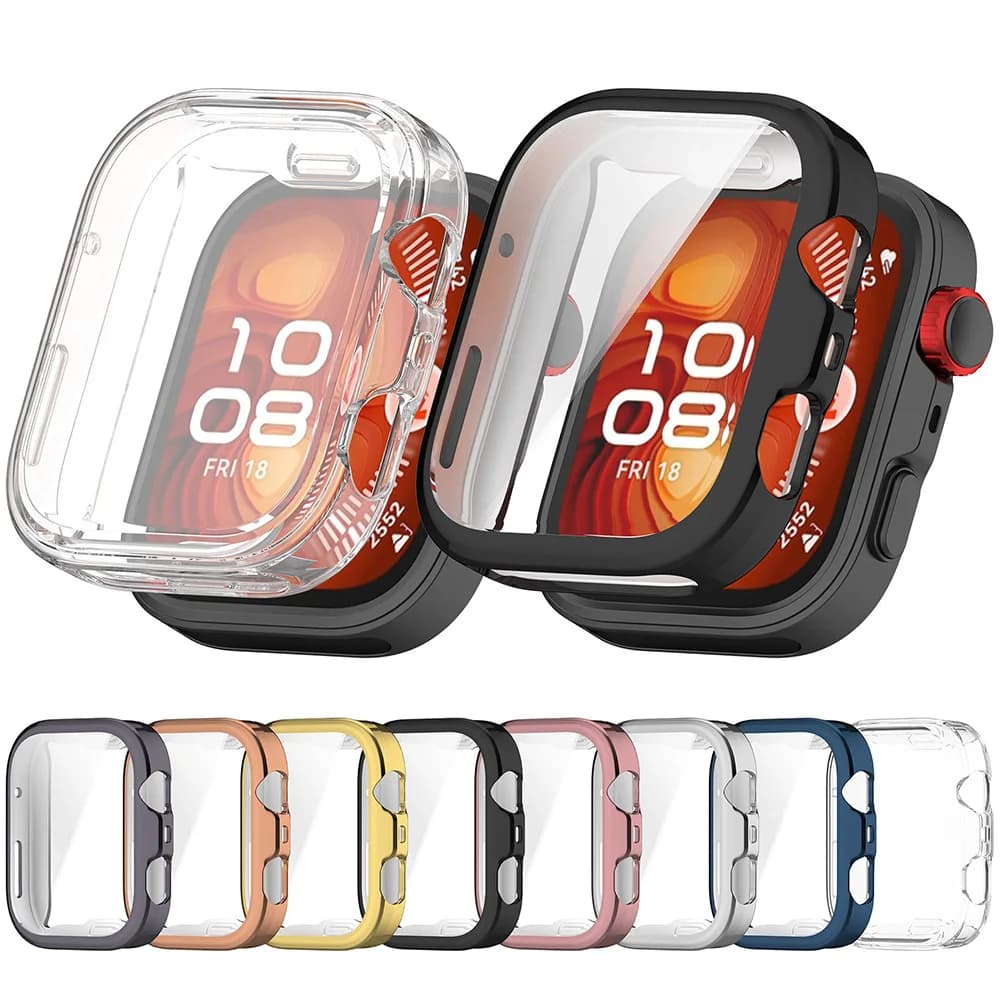 Custodia in vetro temperato per Huawei Watch Fit 4 Accessori Protezione per schermo a copertura totale Custodia rigida per paraurti per PC per Huawei Fit 4