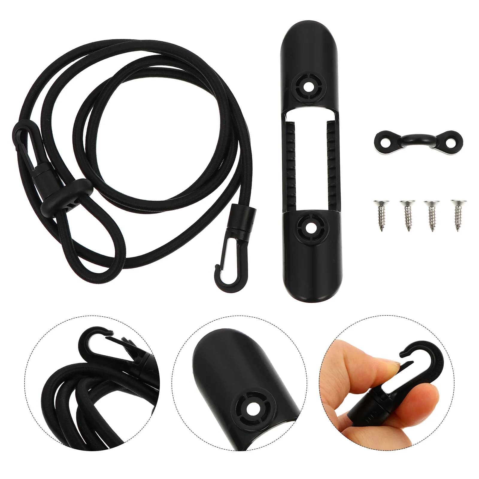 1Set Kayak Paddle Clip Anti-Lost Leash Buckle Kit Easy Install Kayaking Accessory Outdoor Kayak Parts