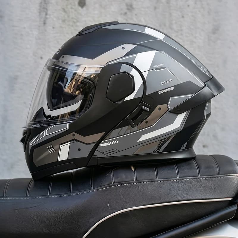 Dot Certified Ad Factory Open Face Motorcycle Helmet with Dual Visor Crash-Resistant Abs Motocross Riding Motorcycle Helmets