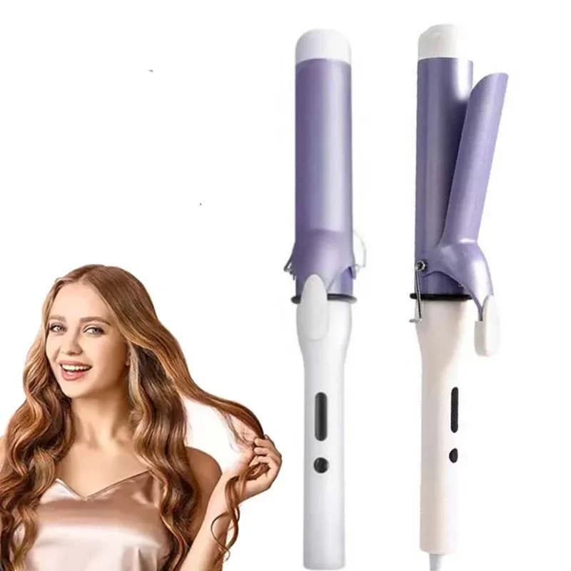 Professional 40 mm curling iron with large wave cylinder, quick heating, ceramic, hair styling tool for professional use in salon.