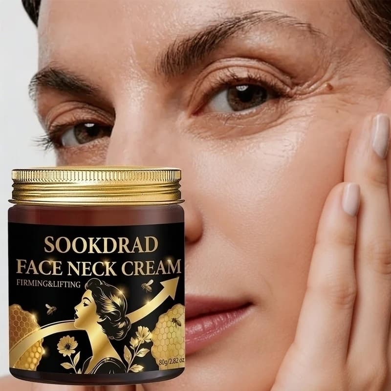 Crema Viso e Collo al Veleno d'Api, Collagene, Rassodante e Liftante, Idratante, Per Tutti i Tipi di Pelle, 80g/2.82oz, Uso Quotidiano