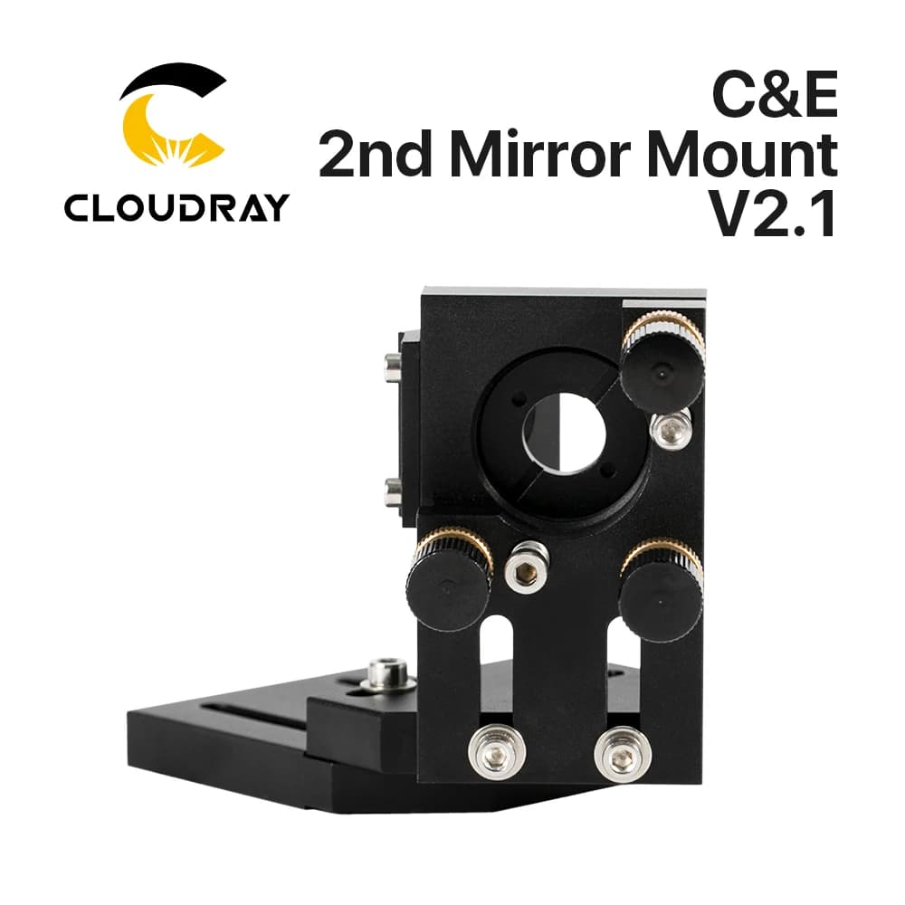 Cloudray CO2 Nero Secondo specchio per montaggio laser Supporto integrativo per montaggio a specchio da 25 mm per macchina per incisione laser