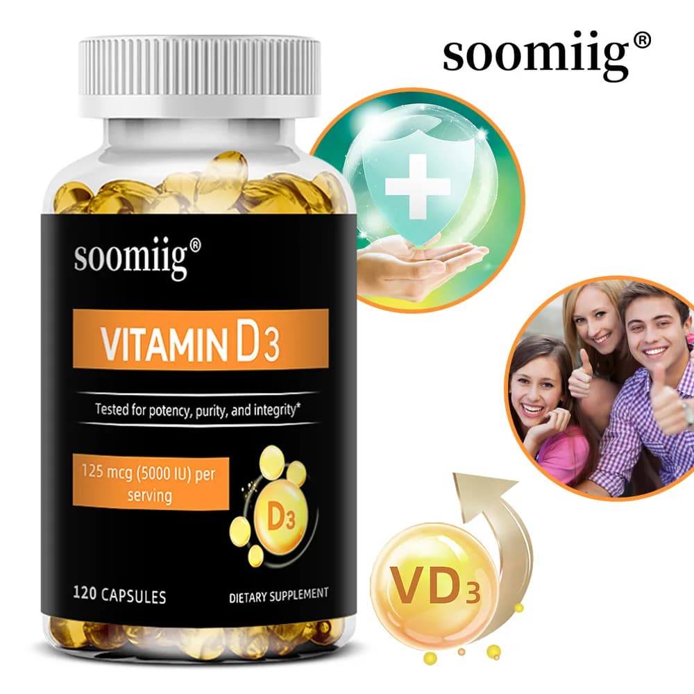 Vitamin D3 + K2: maximum calcium absorption, supports the immune and bone system, muscle health, heart support