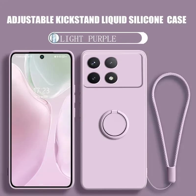 Custodia per telefono con supporto magnetico in silicone liquido di lusso per XiaoMi Redmi 12C A5 A3 A2 Nota 14 13 12 Pro Plus 11 10 9 Cover posteriore