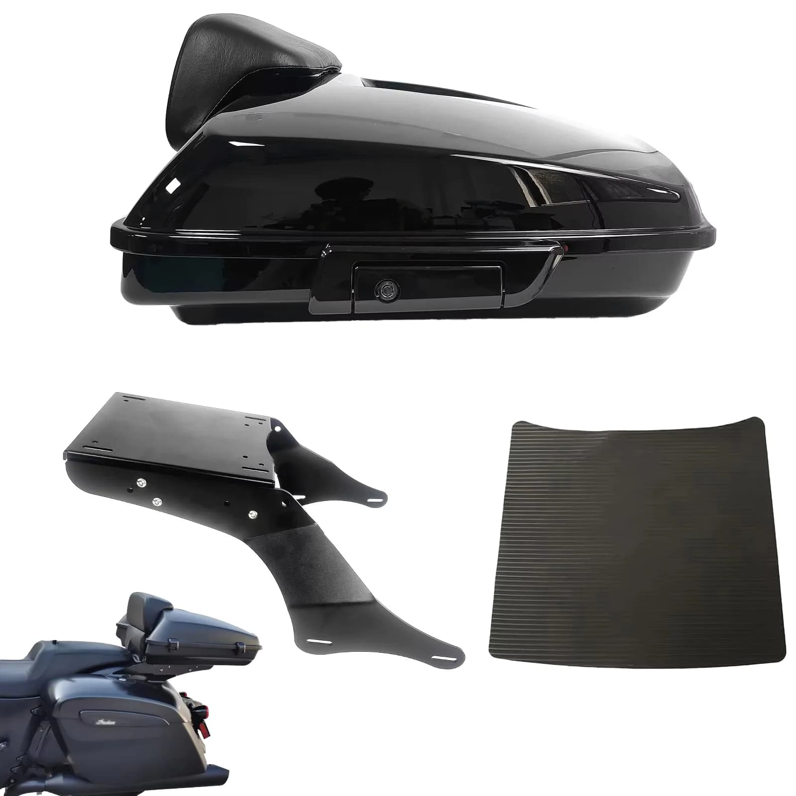 Bauletto posteriore Razor Tour Pack con portapacchi per Kawasaki Vulcan 1700 Vaquero VN1700 2010-2026