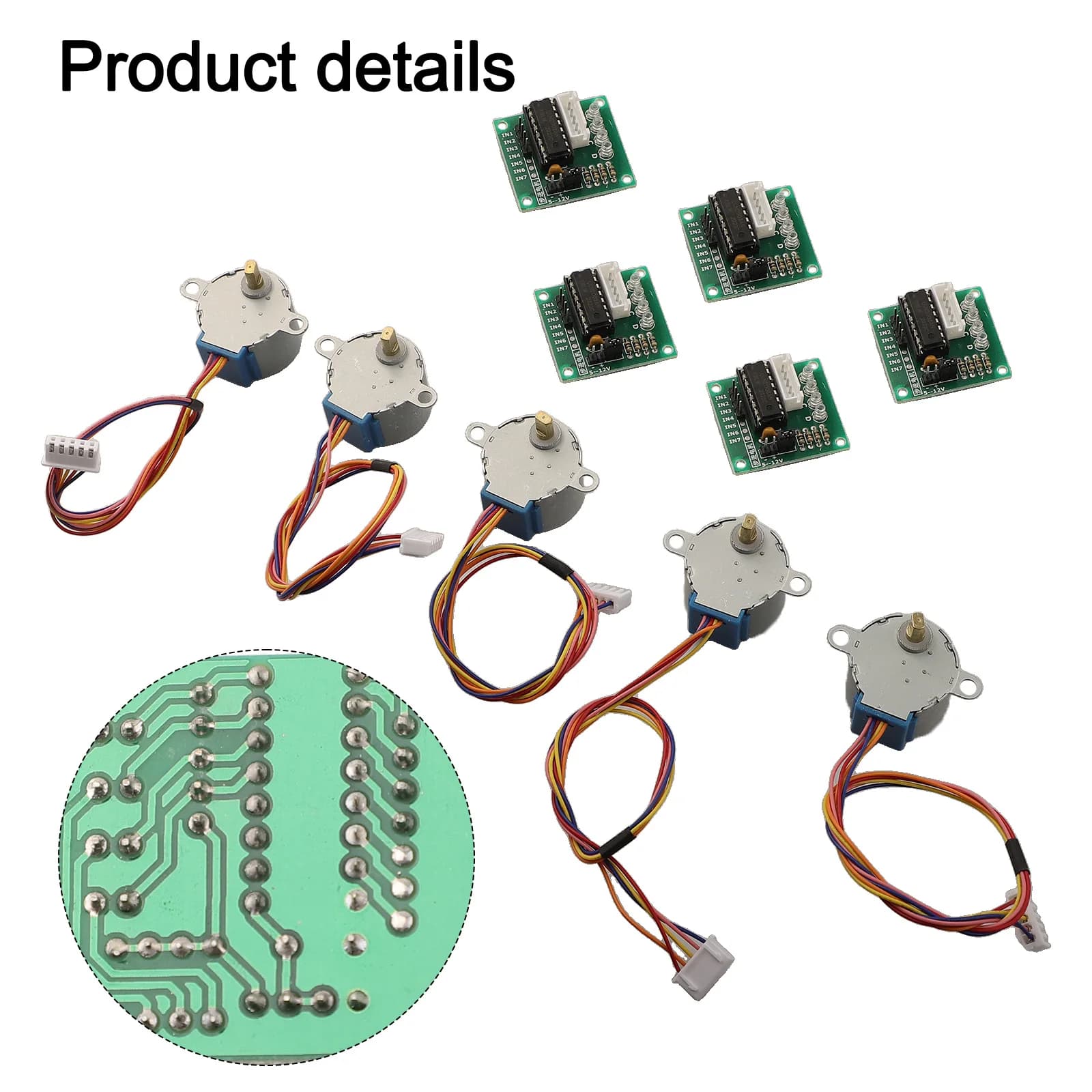 Motore passo-passo a 4 fasi 5V 28BYJ-48 con modulo driver ULN2003 per Arduino, motore passo-passo DC 5V con indicatori LED