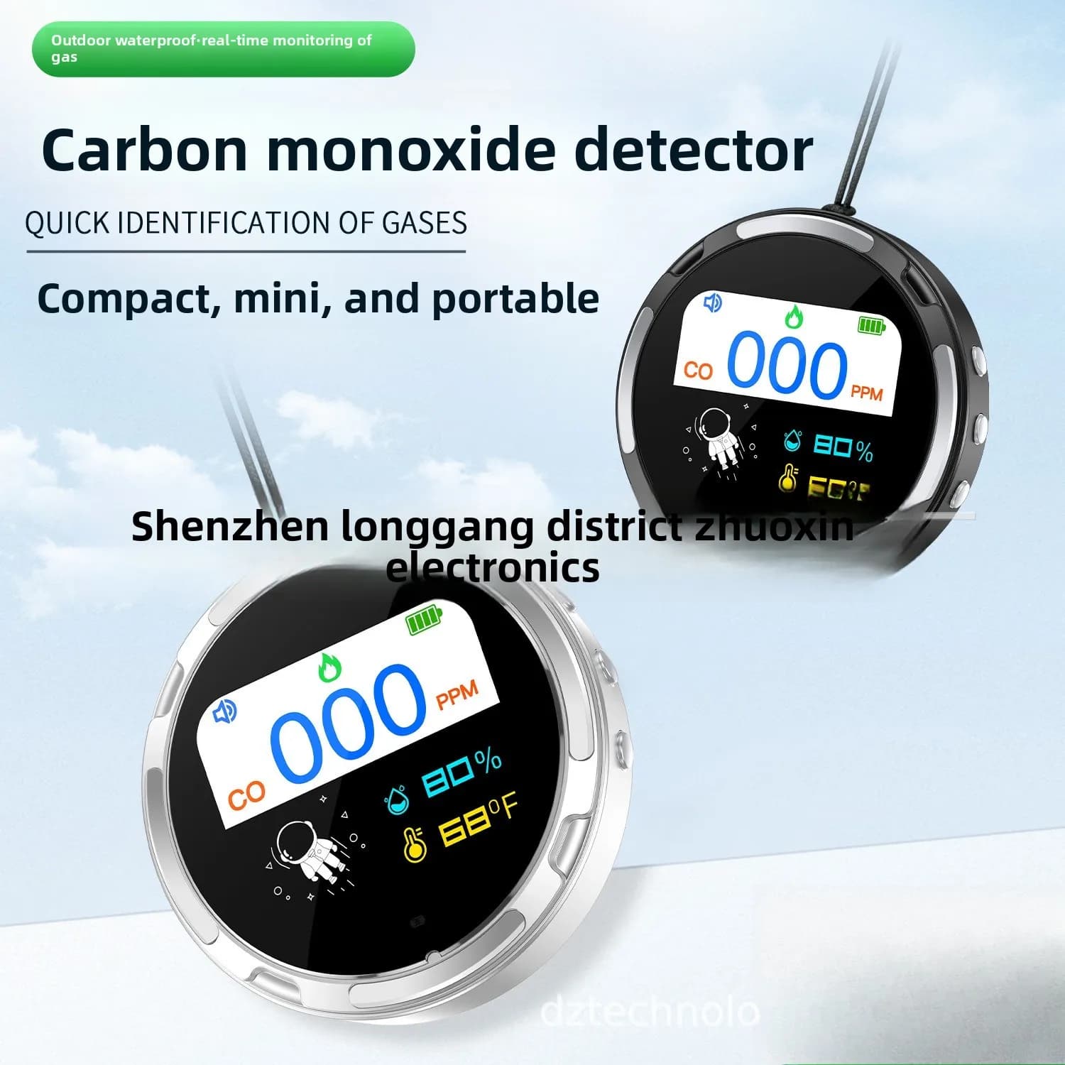 Household Carbon Monoxide Alarm Detector Portable Carbon Monoxide Gas Monitoring Tester