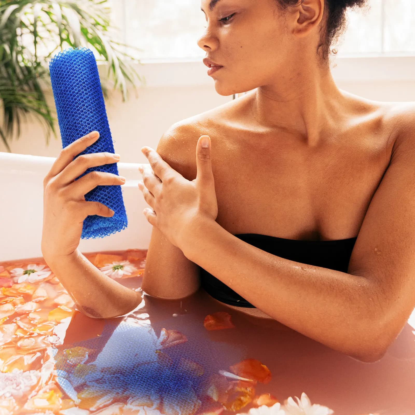 Set di 4 Reti Esfolianti per il Bagno, Spugne Africane a Rete per Doccia, Lavatori per il Corpo, Leviganti per la Pelle per Uso Quotidiano e Pulizia Profonda