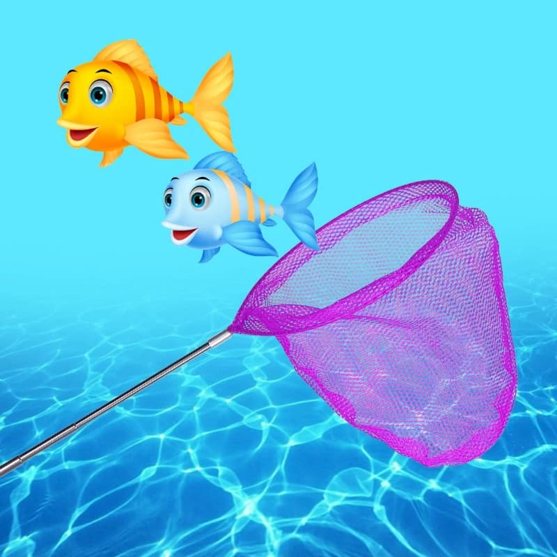 Rete da pesca retrattile per bambini all'aperto insetto farfalla libellula rete in acciaio inox pieghevole pieghevole in Nylon guadino