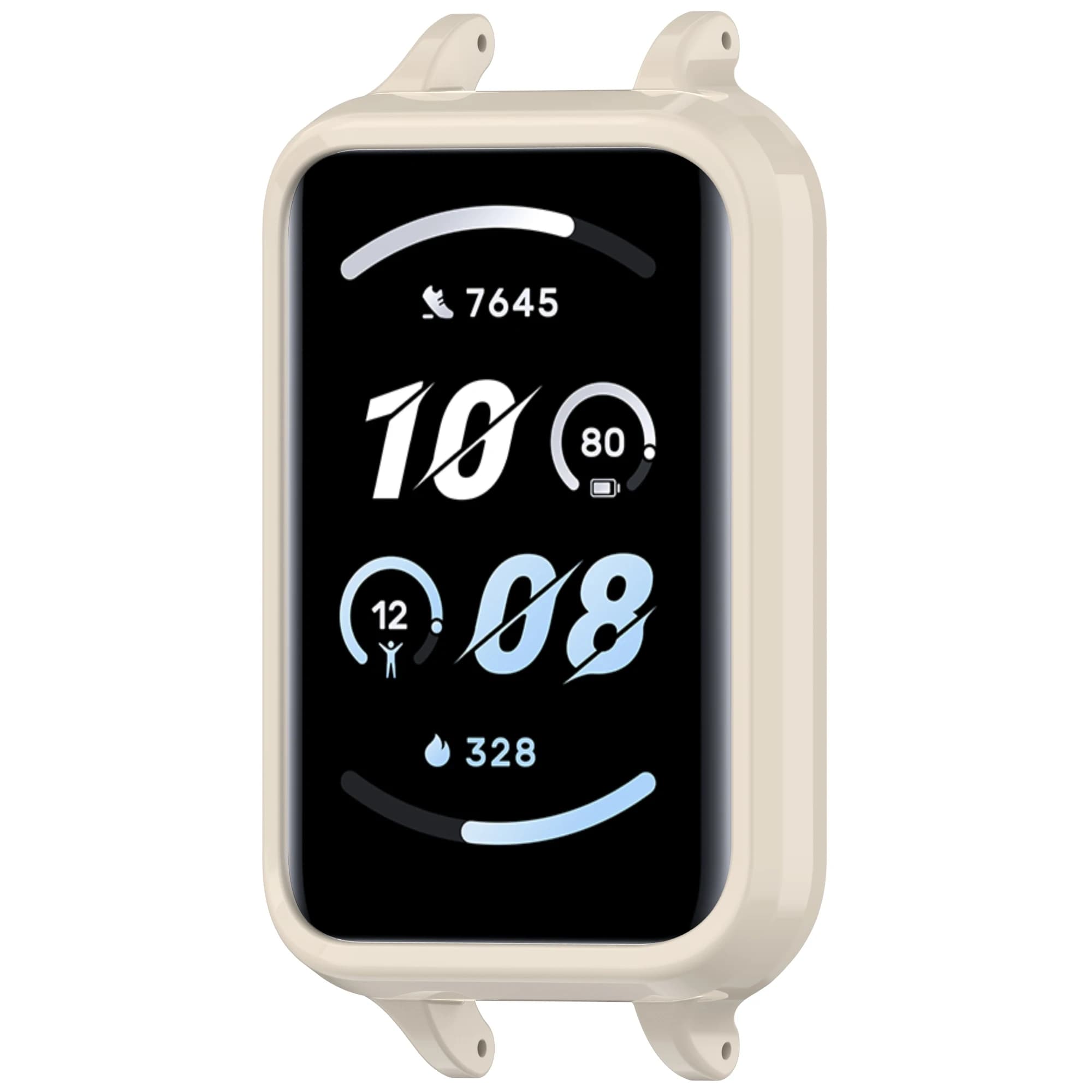 For Honor Band 10 Hollow Watch Frame Scratch Resistant PC Protective Case - Antique White