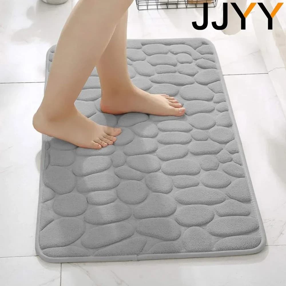 Tappetino da bagno in memory foam Velluto corallo Antiscivolo Assorbimento d'acqua Morbido Confortevole Facile da asciugare Lavabile in lavatrice Bagno