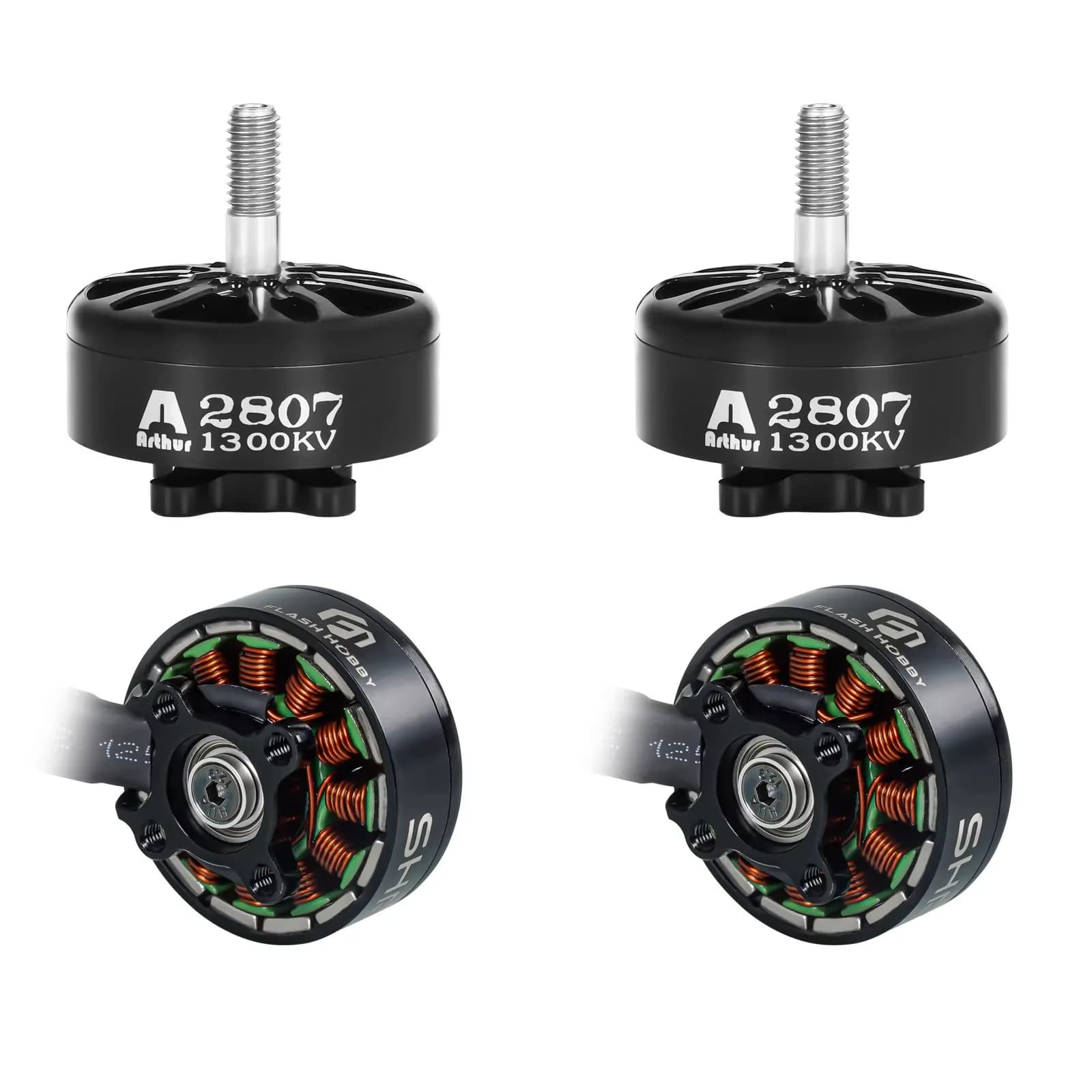 FLASHHOBBY SHRKE A2807 2807 6S 1300KV 4PCS Motore Brushless per Drone FPV Freestyle 7 Pollici Long Range LR7 Modello RC