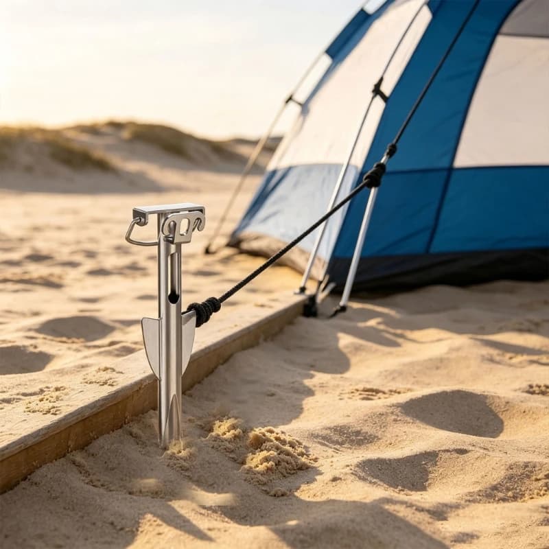 Stainless Steel Beach Mooring Tool for Small Boats and Float Tubes, Shallow Water Anchors for Lake and River Stops H9EE