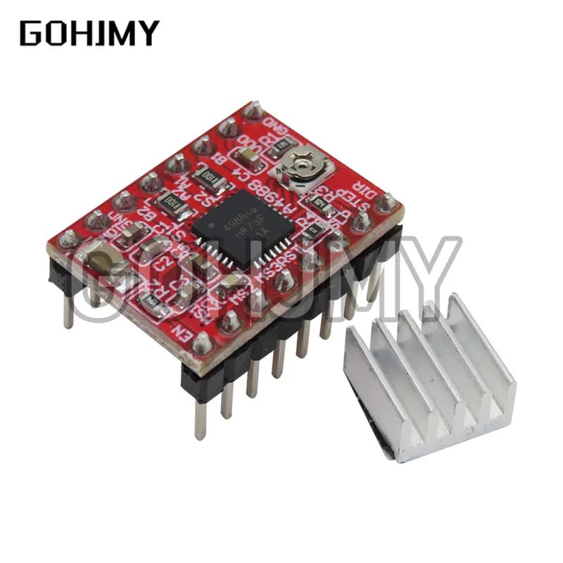 Parti della stampante 3D StepStick A4988 DRV8825 Driver del motore passo-passo con dissipatore di calore Carrier Reprap RAMPS 1.4 1.5 1.6 MKS GEN V1.4 board