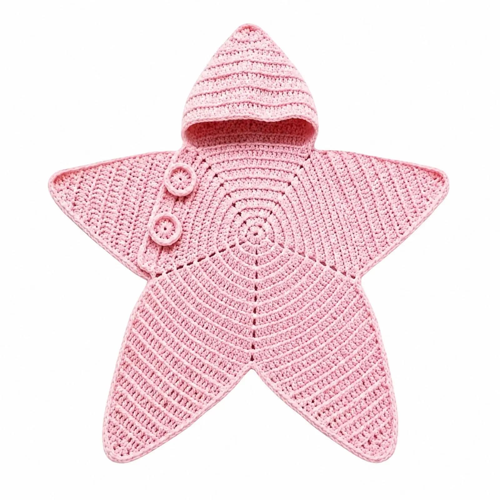 Cute Star Shaped Crochet Style Doll Top for 30cm Plush Toys Festive Winter Wardrobe Addition