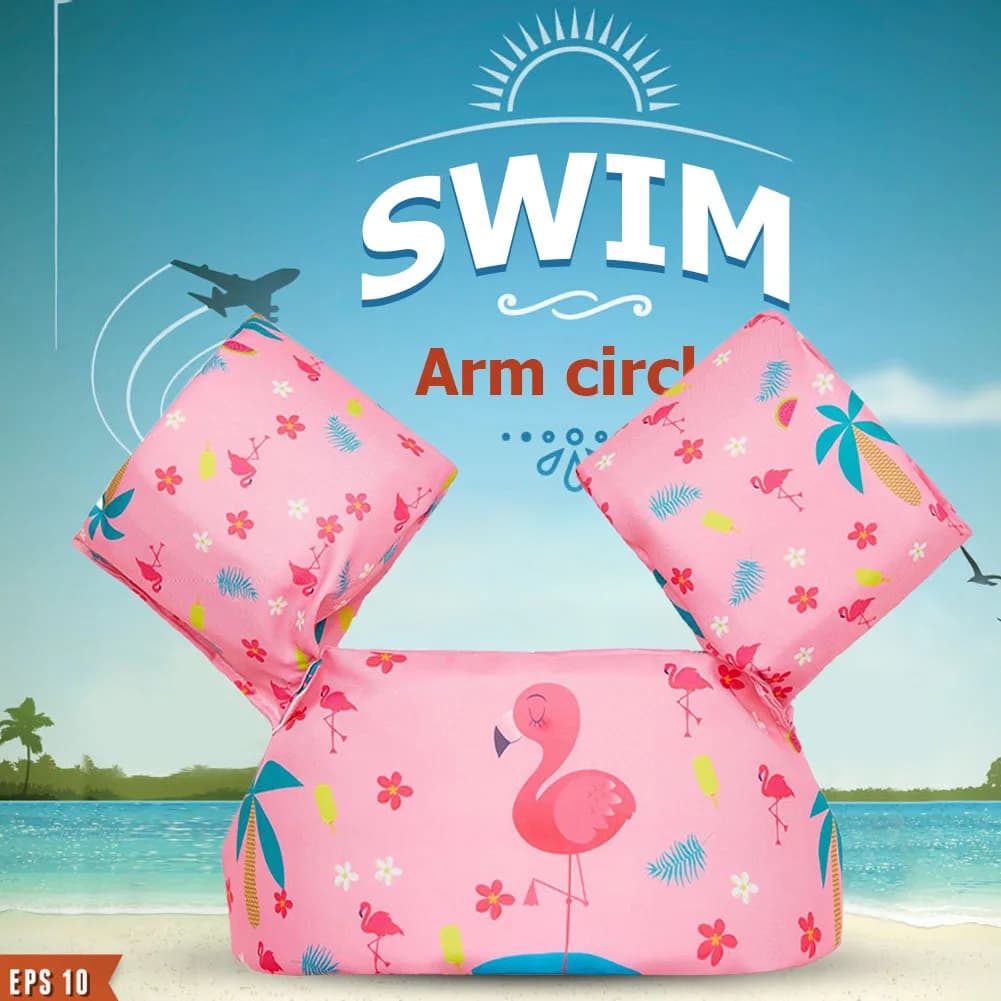 anelli da nuoto per bambini Schiuma Cartoon Anello da braccio per bambini gilet di galleggiamento indumento di gilet di salvataggio di sicurezza per bambini galleggianti Giubbotti di salvataggio per bambini