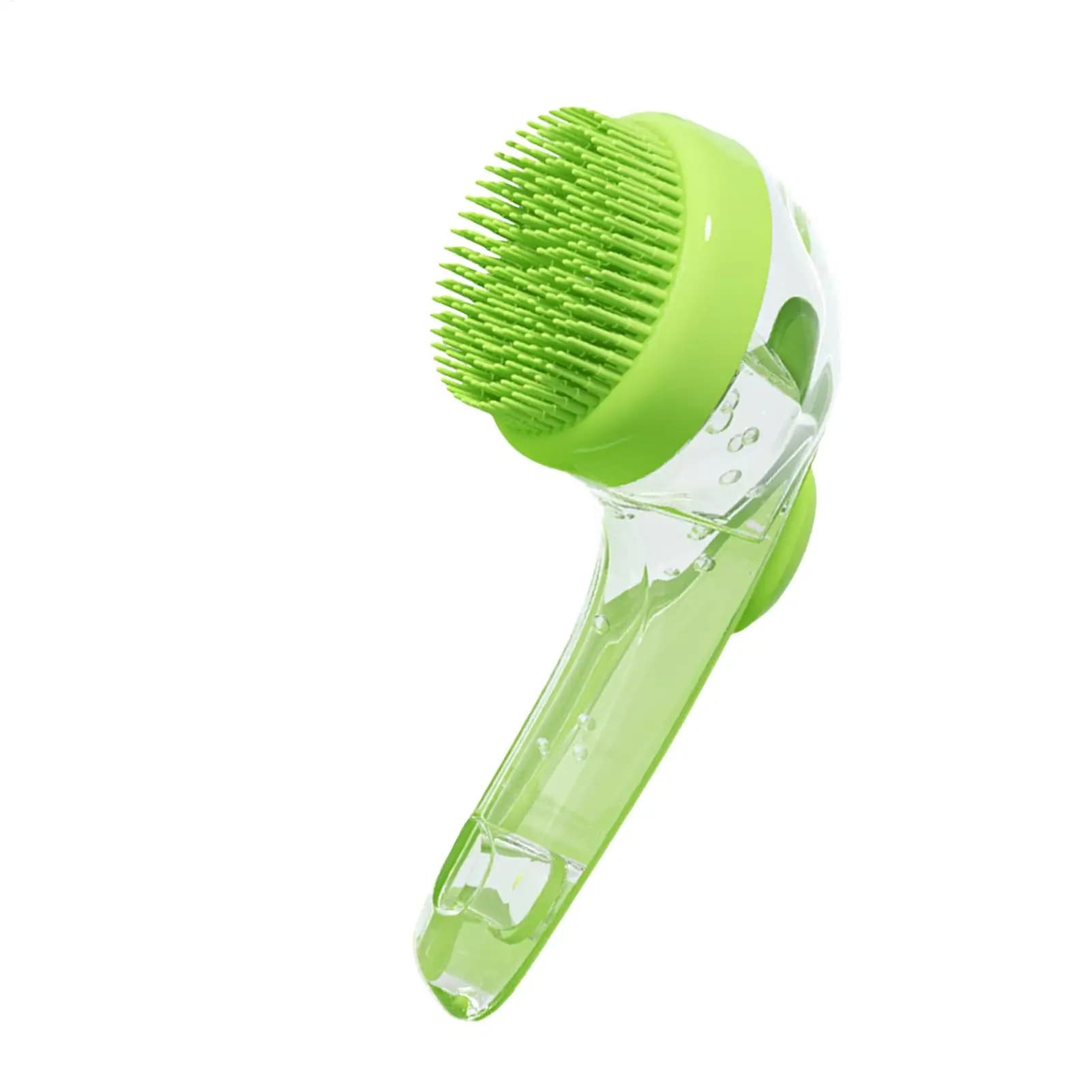 Soft Silicone Dog Shampoo Brush With Soap Dispenser Long handled pet bath brush pet shampoo massage dispenser For Daily Cleaning