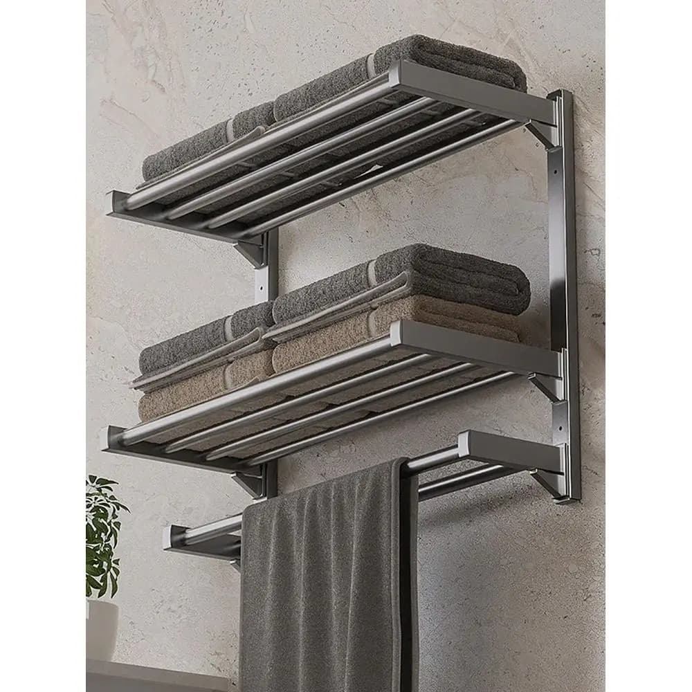 Portasciugamani in acciaio senza bisogno di forare. Portasciugamani da Bagno Portasciugamani da Bagno Portasciugamani.