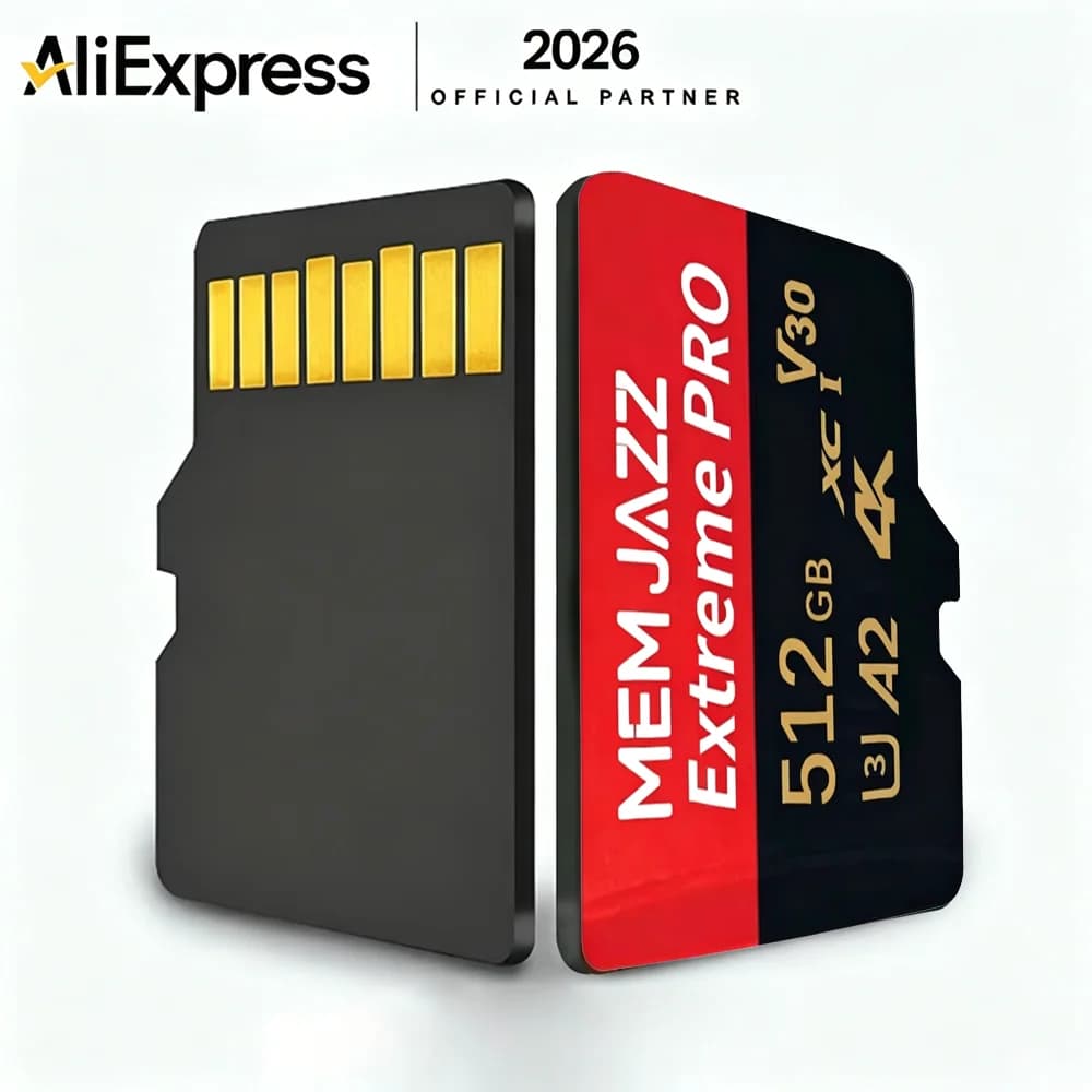 SD Card High-Speed Memory Card 64GB 128GB 256GB 512GB Micro TF SD U3 V30 A2 Class 10 for Smartphone File Storage 4K Video