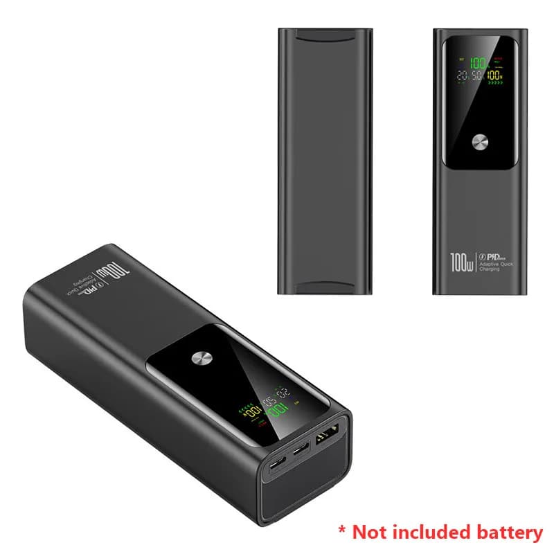 Custodia Fai-da-Te per Caricabatterie PD 100W Ricarica Rapida per 4 Batterie 21700 Polimeriche 20000mA Power Bank per Macbook Necessita di Saldatura