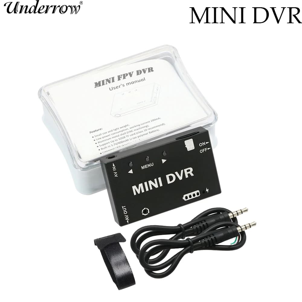 Registratore FPV Mini DVR con Modulo NTSC/PAL Commutabile, Batteria Integrata, Registratore Video Audio FPV per Modelli RC e Droni da Corsa FPV