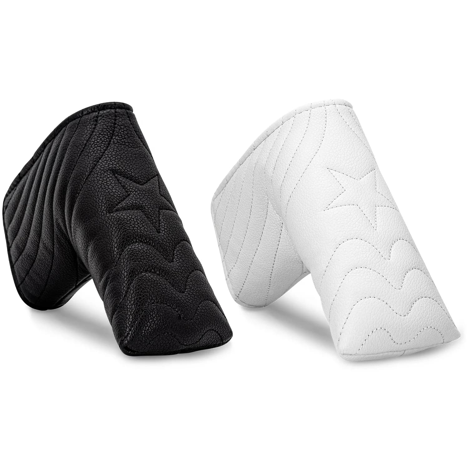 1pc Solid-Colored Stars Style Golf Putter Head Cover - Durable PU Club Protector for Outdoor Sports