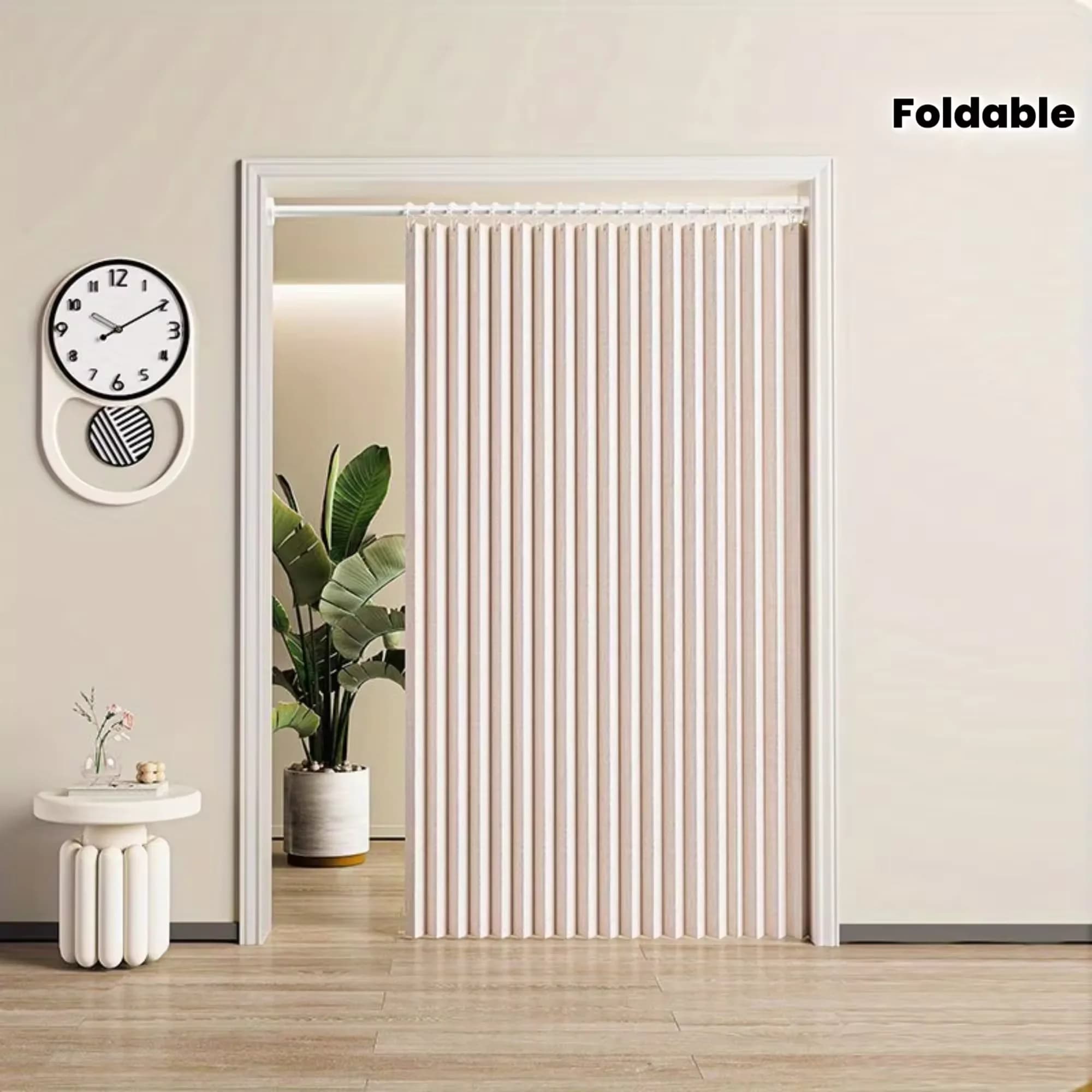 Foldable Door Curtain, Dual-Side Magnetic Design, Waterproof and Mildewproof, Home Decor, Easy to Install, Double-Sided Door Curtain