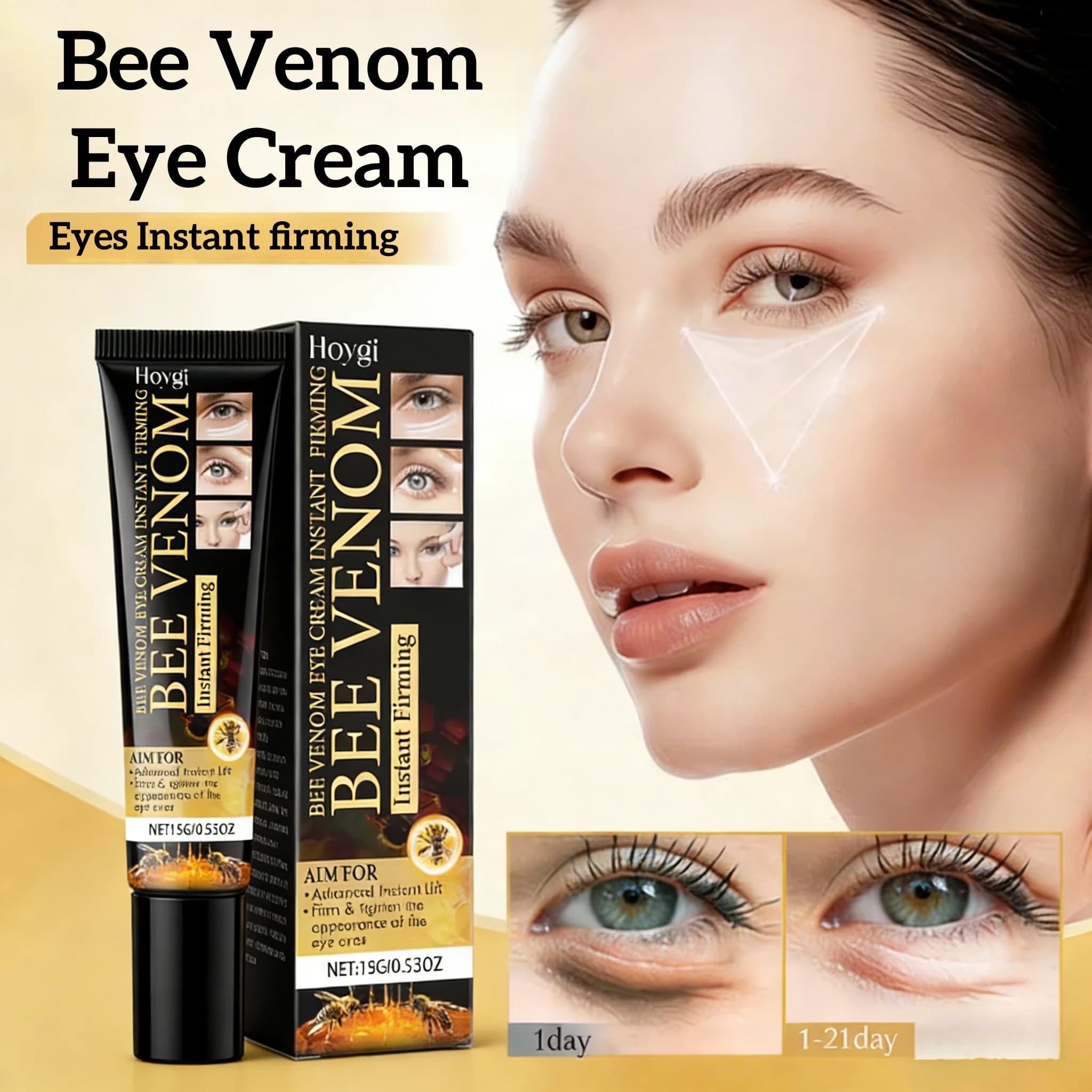 Cream Contour Eyes to the Veleno d'Api, Remove Occhiaie e Borse, Hydrating serum with Hyaluronic Acid Against Bounce, Eye Care
