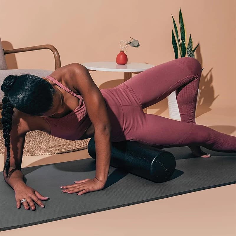 Rullo in Schiuma EPP per Yoga, Attrezzo Portatile per Fitness e Pilates, Esercizi per Gambe/Braccia/Schiena/Piedi, Strumento per Trattamento Miofasciale