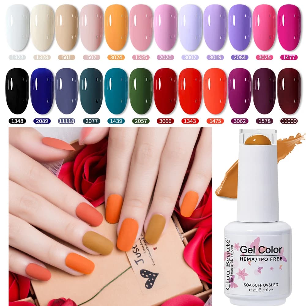 Clou Beaute Smalto Semipermanente Gel UV LED 15ML Hot Sale per Unghie - Design Unghie Bianche 15ML