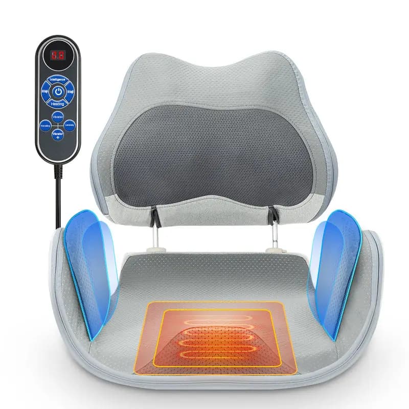 Cuscino Massaggiante Ergonomico Pieghevole con Airbag per Uso Domestico, Supporto Lombare Vibrante per la Schiena