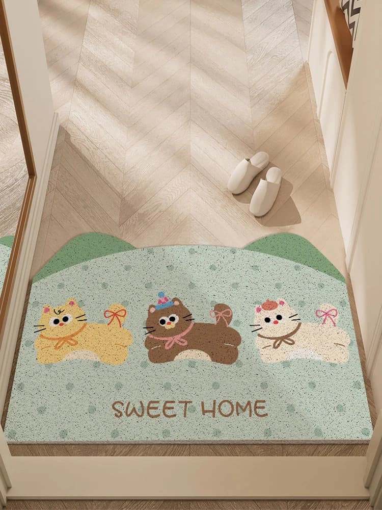 Tappetino per Ingresso Interno, Antiscivolo, con Disegni Cartoon, per Uso Domestico, Trappola per Sporco, Personalizzabile, in PVC
