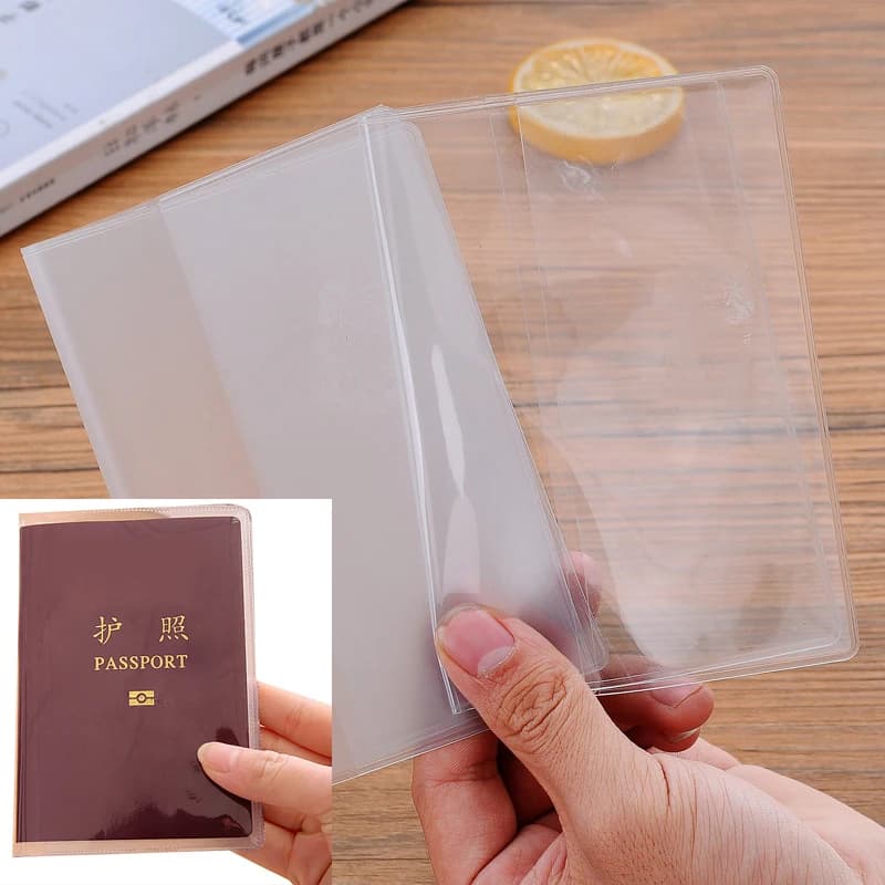 Custodia protettiva per passaporto 1 pezzo/2 pezzi/4 pezzi, realizzata in materiale satinato trasparente, cloruro di polivinile, borsa per documenti impermeabile