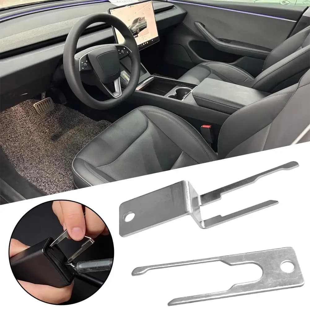 For Tesla Model 3/Y Seat Belt Remover Key, Metal Buckle Release Tool for Car Seat Belts, Durable & Easy to Use Car Removal Tool